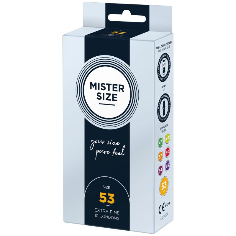 SO8044 Презервативы Mister Size - pure feel - 53 (10 condoms), толщина 0,05 мм