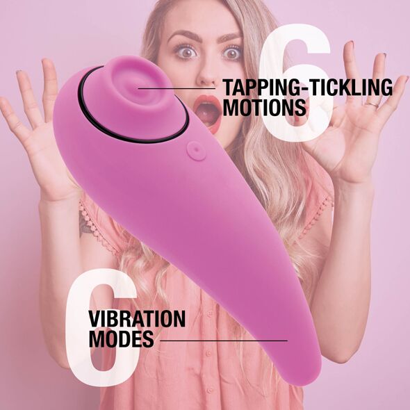 SO4579 Пульсатор для клитора плюс вибратор FeelzToys - FemmeGasm Tapping & Tickling Vibrator Pink