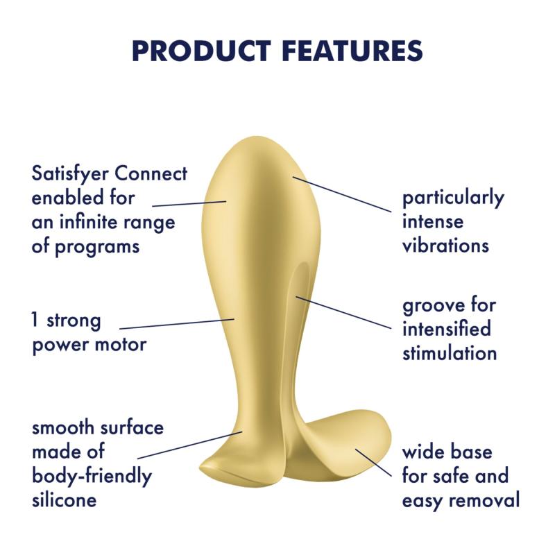 SO8627 Анальная смарт-пробка с вибрацией Satisfyer Intensity Plug Gold