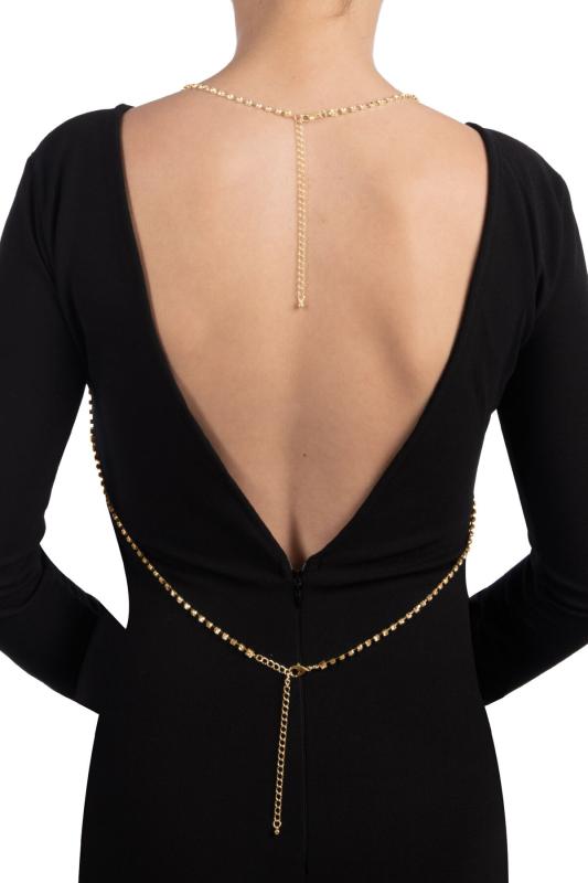 SO5986 Золотистий ланцюжок для бюста Bijoux Pour Toi – Elena Gold зі стразами