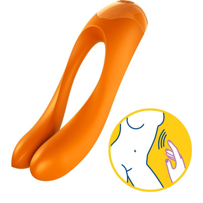 SO4652 Вибратор на палец Satisfyer Candy Cane Orange