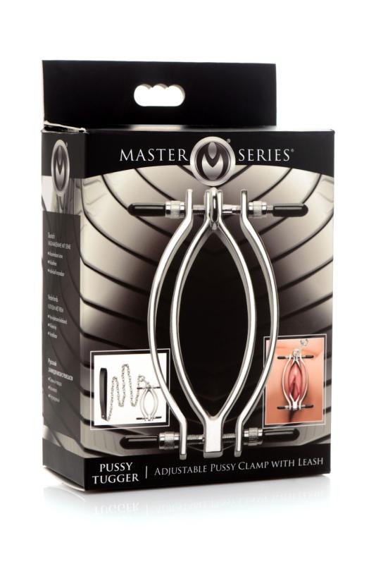 SO8797 Зажим для половых губ с поводком Master Series Pussy Tugger Adjustable Vagina Clamp with Chain