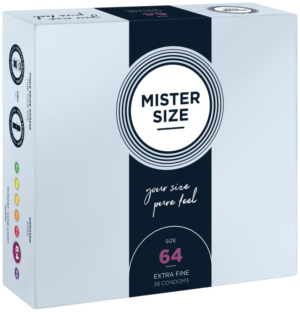 SO8054 Презервативы Mister Size - pure feel - 64 (36 condoms), толщина 0,05 мм