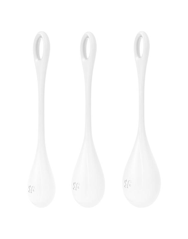 SO6735 Набор йони бусин Satisfyer Yoni Power 1 White, диаметр 2-2,5-3см, вес 22-46-74гр