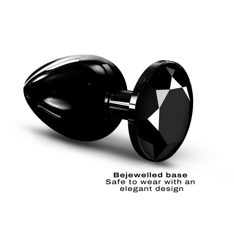 SO7810 Металлическая анальная пробка с кристаллом Dorcel Diamond Plug Black L