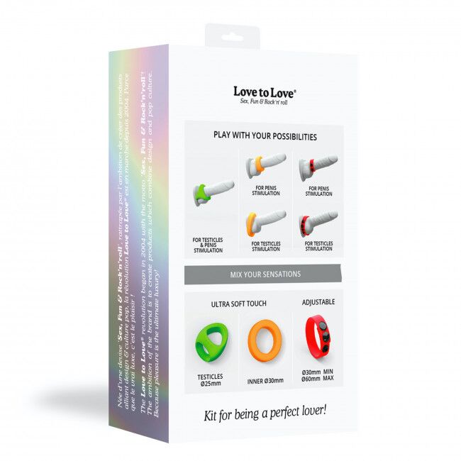 SO5082 Набор ярких эрекционных колец Love To Love NEON RING KIT