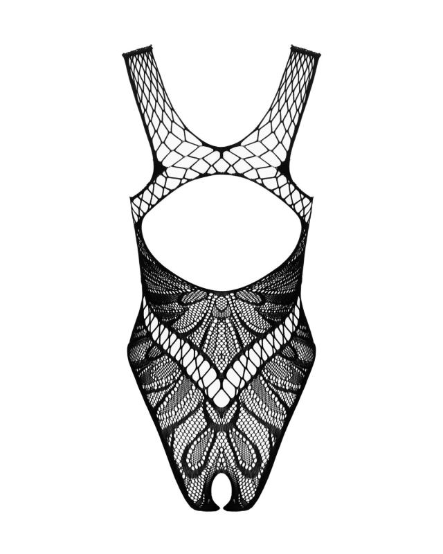 SO7685 Бодистокинг с вырезами Obsessive B138 teddy S/M/L, black, с доступом