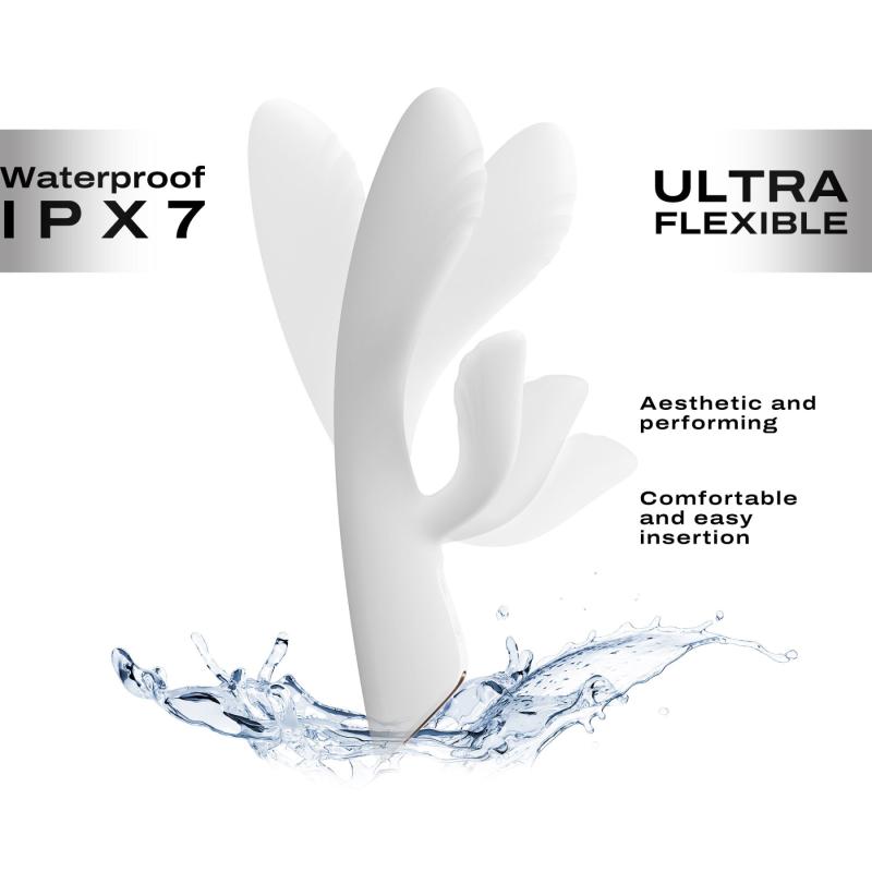 SO6817 Вибратор-кролик с подогревом Dorcel FLEXI RABBIT WHITE, гибкий ствол