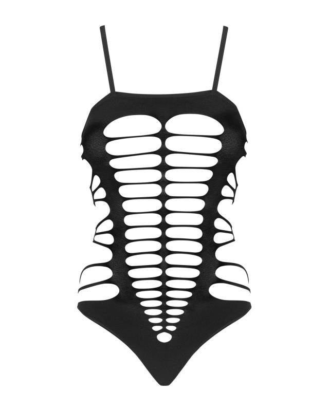 SO7210 Бодистокинг с поперечными вырезами Obsessive B122 teddy S/M/L, черный