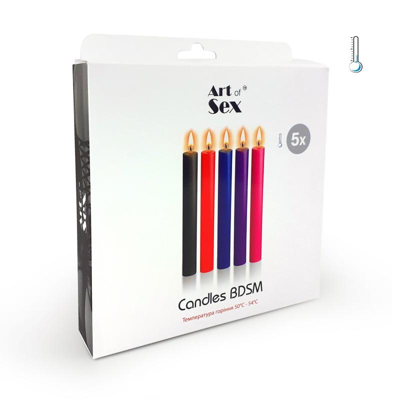 SO5962 Набор восковых свечей Art of Sex Thin 16 см (5 шт), низкотемпературные, тонкие