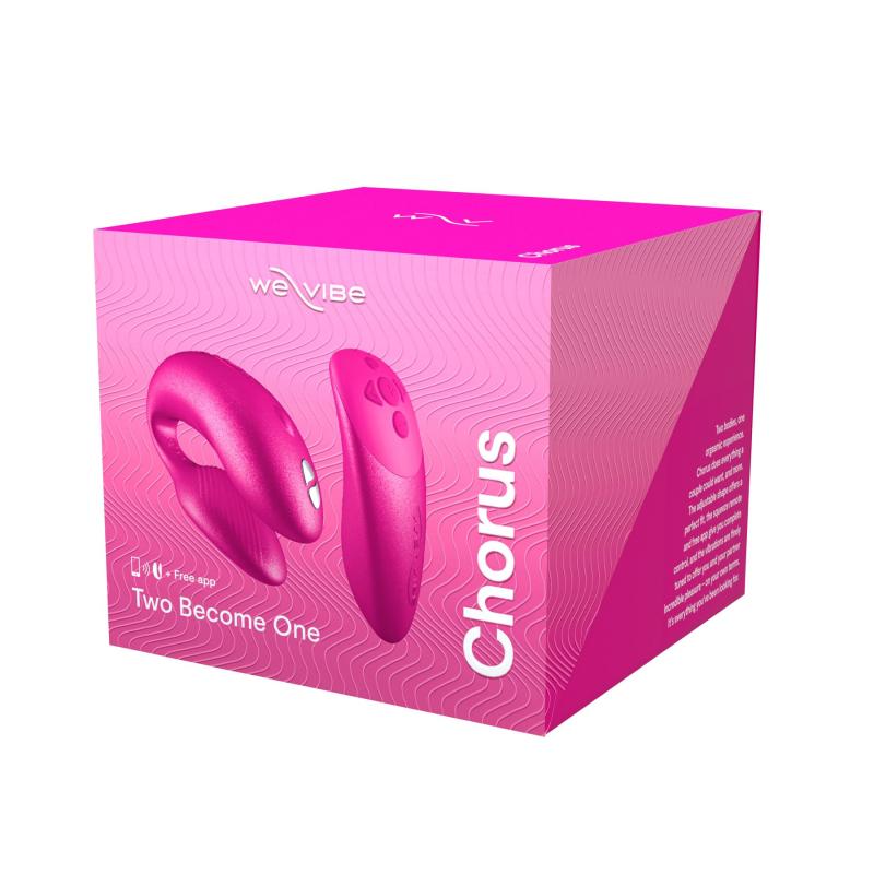 SO6921 Смарт-вибратор для пар We-Vibe Chorus Cosmic Pink, сенсорное управление вибрациями сжатием пульта