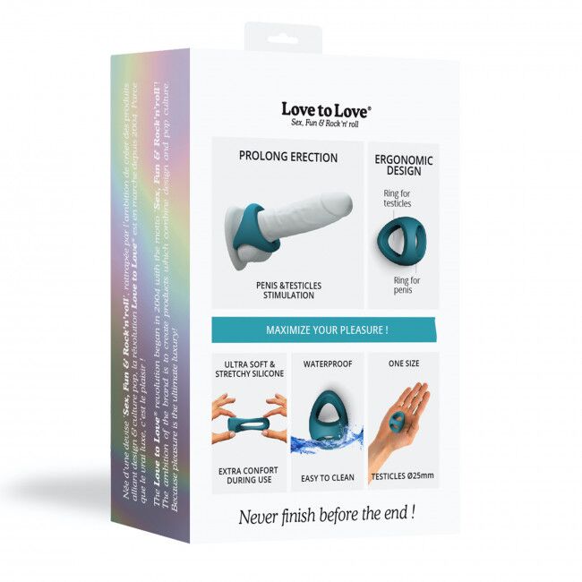 SO5086 Эрекционное кольцо двойное Love To Love FLUX RING - TEAL ME