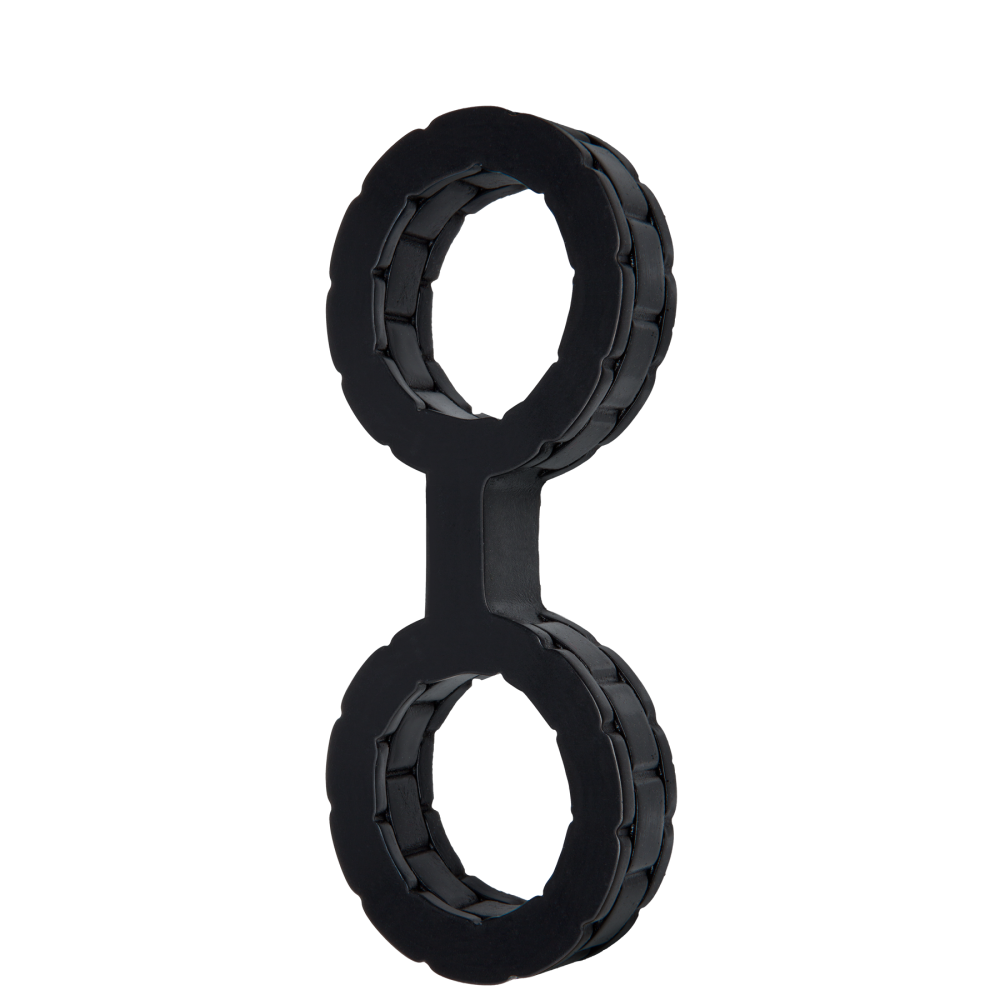 SO1965 Наручники из силикона Doc Johnson The Cuffs Small - Black, хорошо тянутся, для рук и для ног