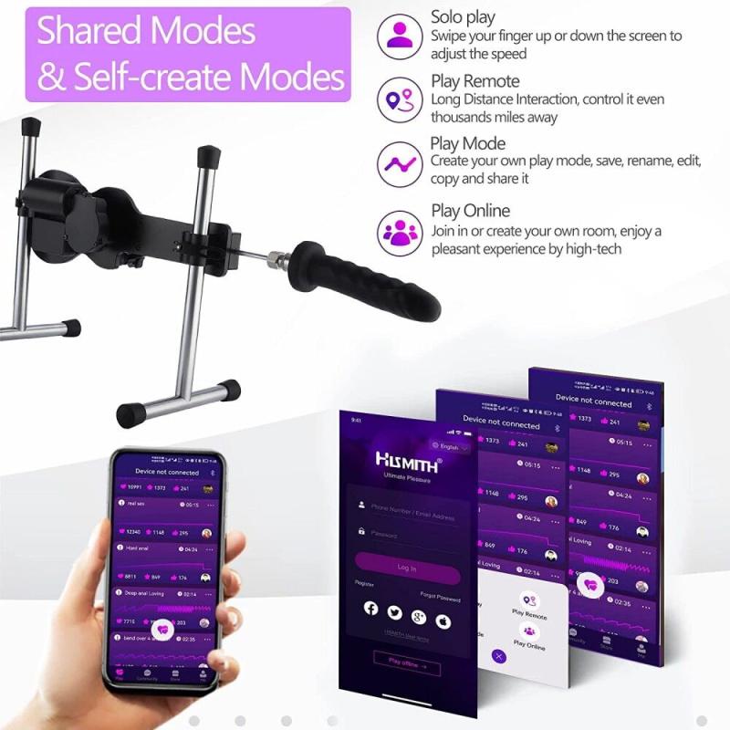 SO8506 Смарт секс-машина Hismith AK-09 Sex Machine APP с фаллоимитатором, беспроводной пульт ДУ