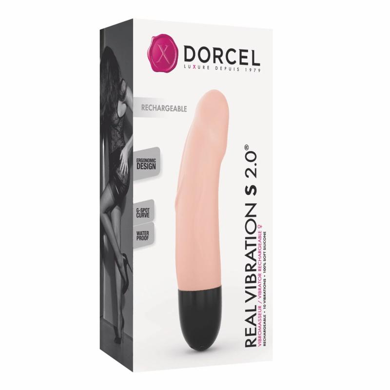 SO7392 Вибратор Dorcel Real Vibration S Flesh 2.0, диам 3,7см, перезаряжаемый, для точки G