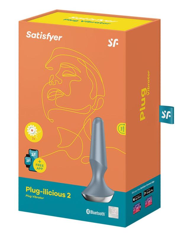 SO5445 Анальная смарт-вибропробка Satisfyer Plug-ilicious 2 Ice Blue