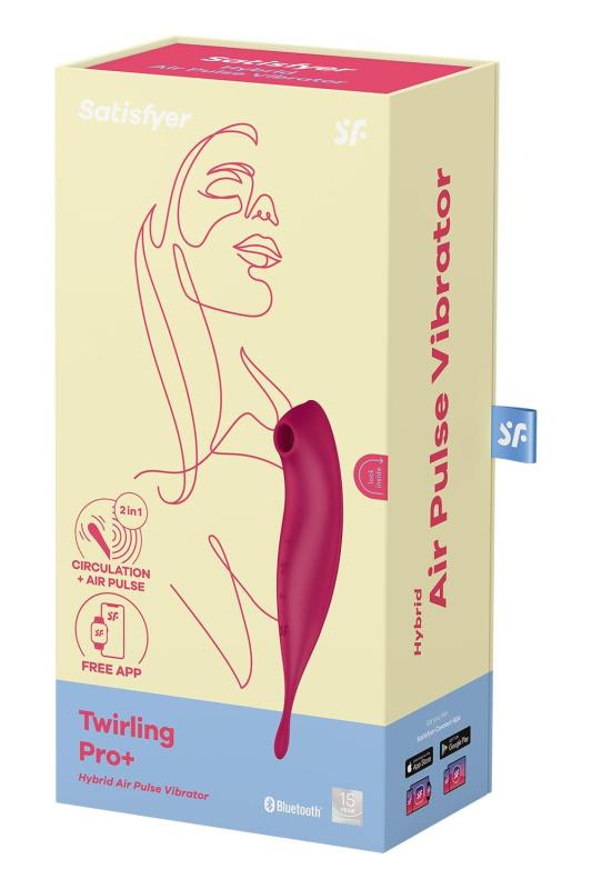 SO6715 Смарт-вибратор для клитора с вакуумной стимуляцией Satisfyer Twirling Pro+ dark red