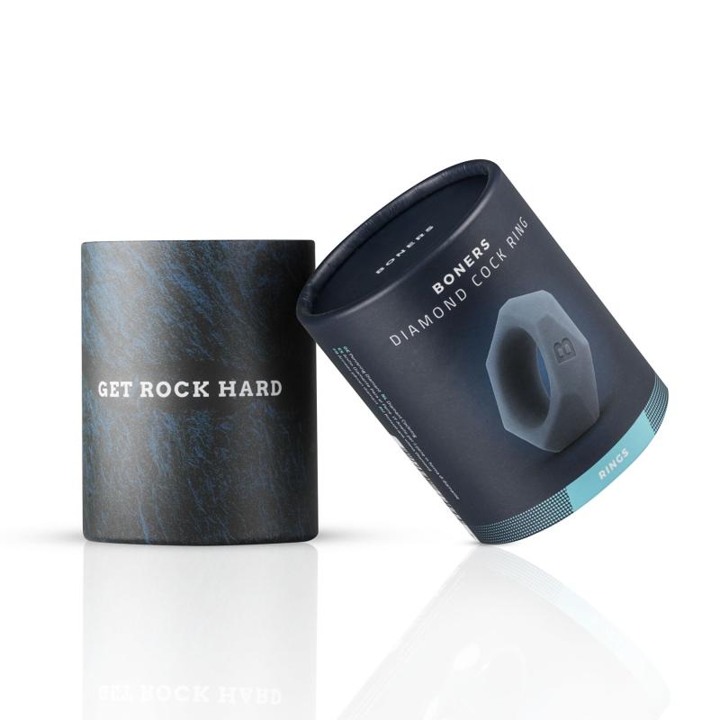 SO8849 Эрекционное кольцо Boners Diamond Cock Ring - Grey