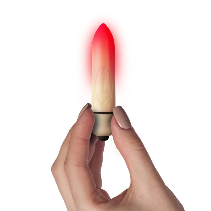 SO3006 Вибропуля Rocks Off Neon - Quasar, светится в темноте, 7 режимов работы, на батарейке