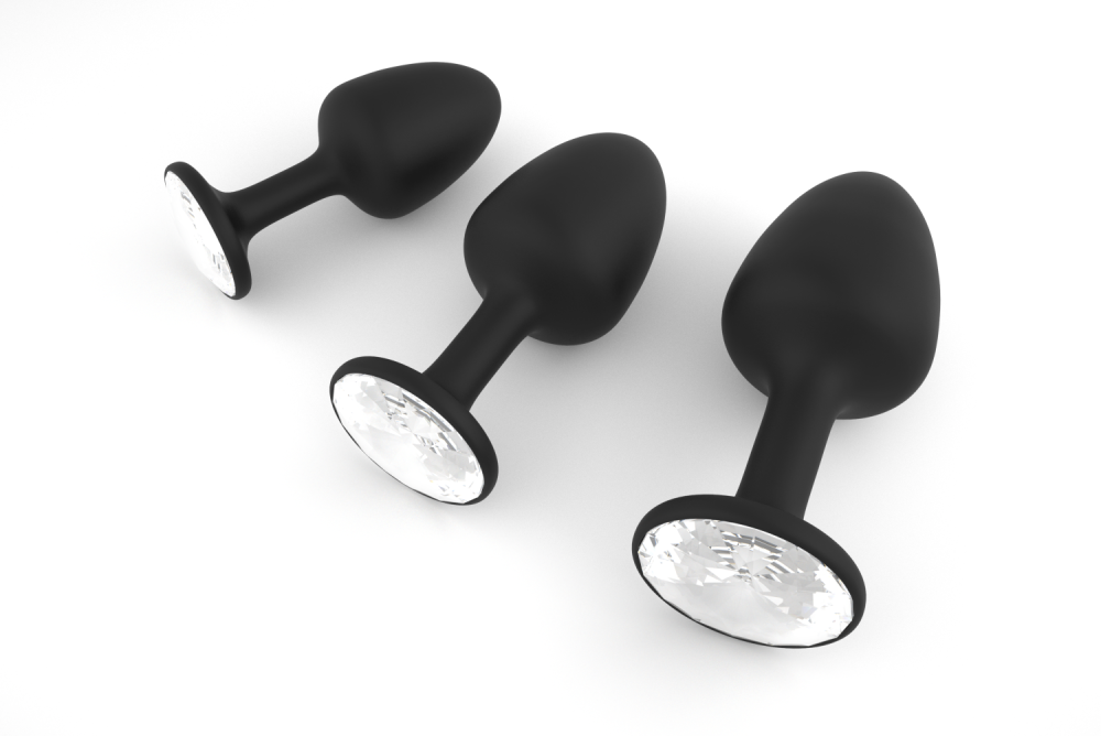 MD1328 Анальная пробка Dorcel Geisha Plug Diamond XL с шариком внутри, создает вибрации, макс диаметр 4,5см