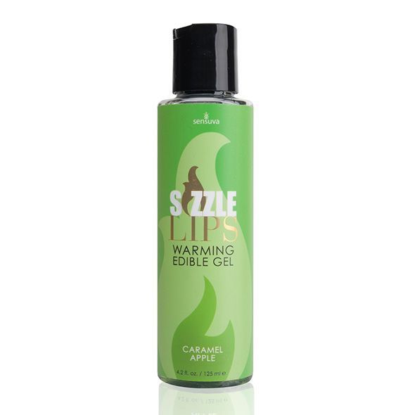 SO3209 Согревающий массажный гель Sensuva Sizzle Lips Caramel Apple (125 мл), без сахара, съедобный
