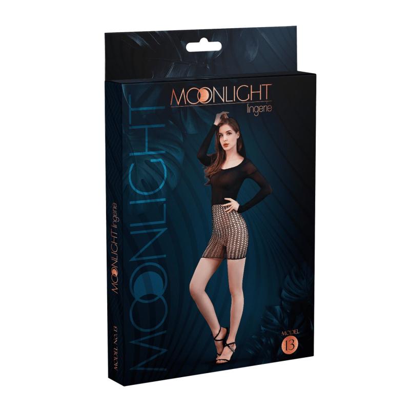 SO8203 Эротическое платье Moonlight Model 13 XS-L Black, длинный рукав
