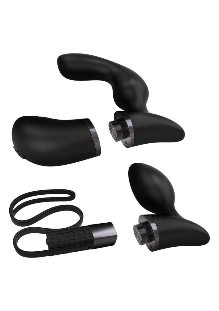 SO1337 Премиум набор для мужчин 2-в-1 Rocks Off Fuzion Xchange с пультом ДУ (массажер и вибропробка)