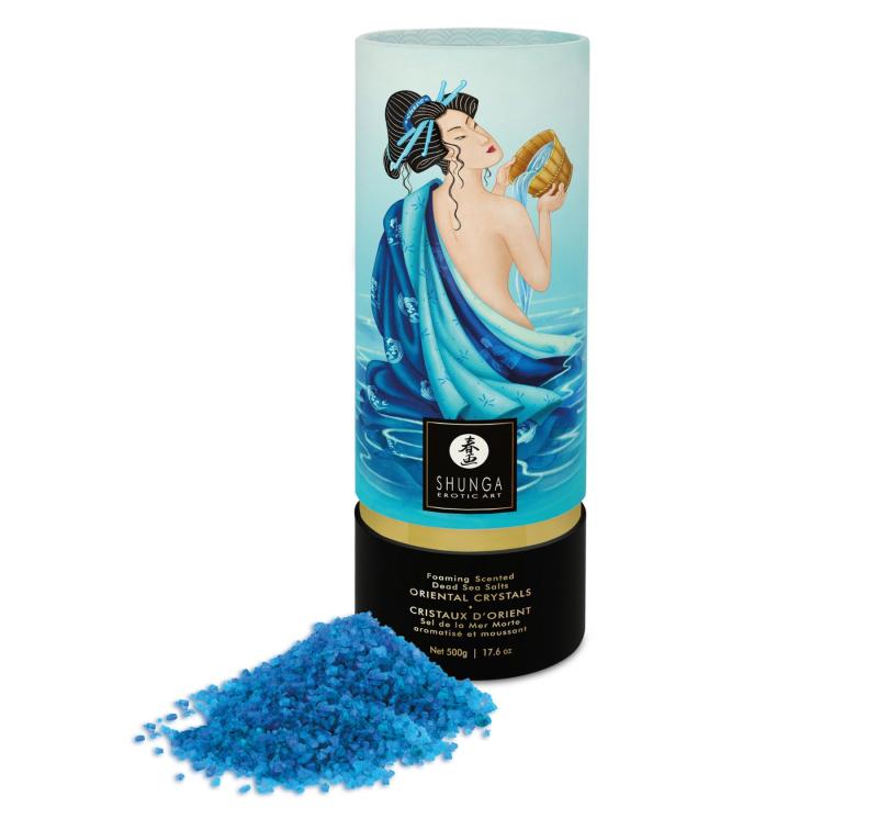 SO6894 Пенящаяся соль для ванны Shunga Dead Sea salt Oriental Crystals — Ocean Temptations (500 г), соль Ме