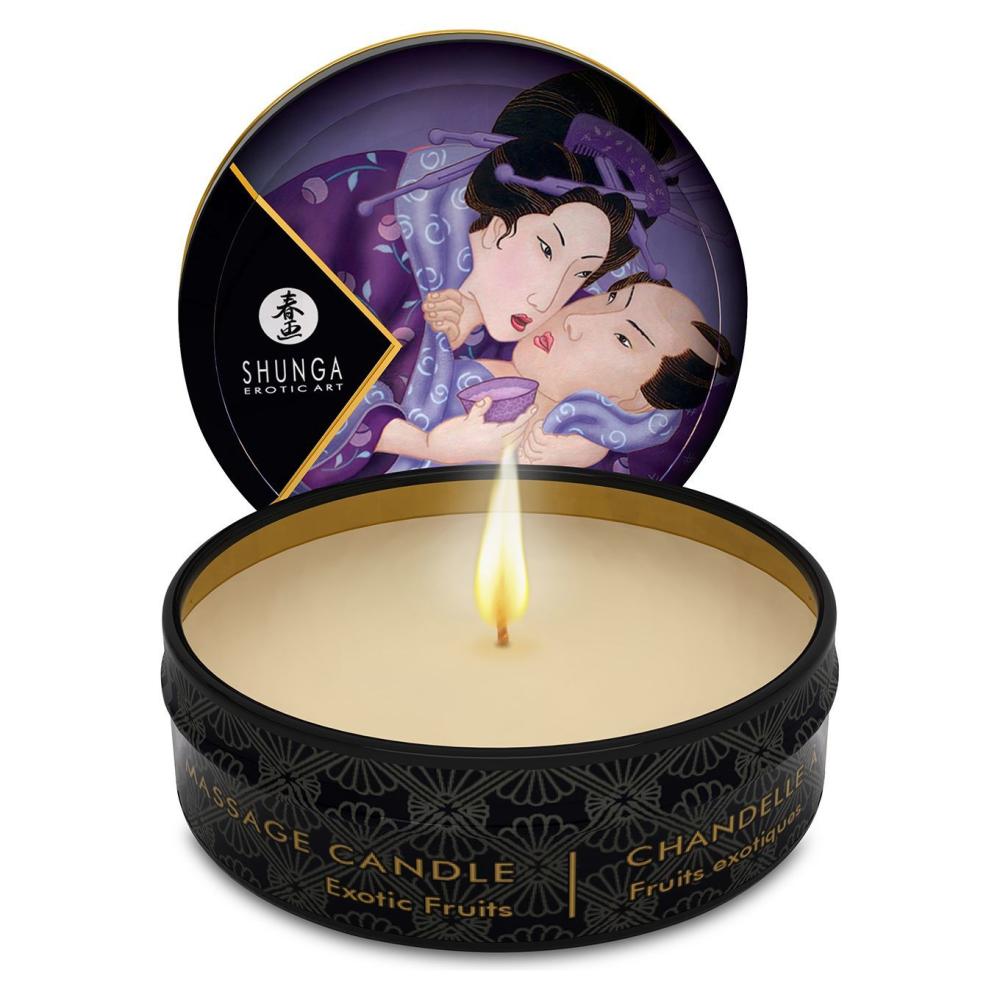 SO2518 Масажна свічка Shunga Mini Massage Candle – Exotic Fruits (30 мл) з афродизіаками