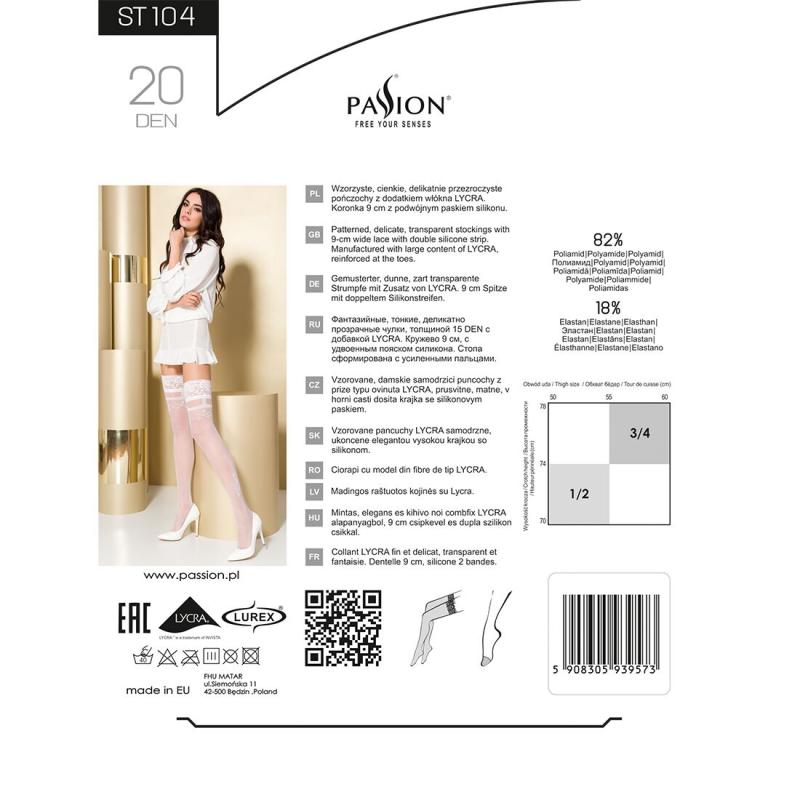 PS23636 Панчохи ST104 3/4 nero - Passion