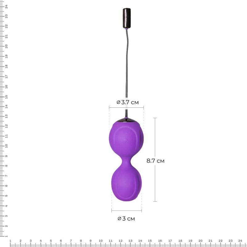 AD40753 Вагинальные шарики с вибрацией Adrien Lastic Kegel Vibe Purple, диаметр 3,7см