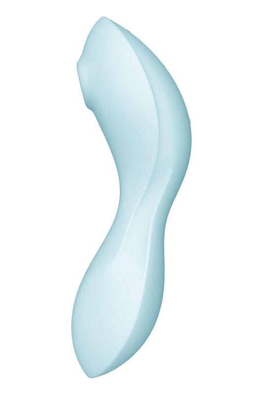 SO6726 Вакуумный смарт-стимулятор с вибрацией Satisfyer Curvy Trinity 5 (Blue), управление со смартфона