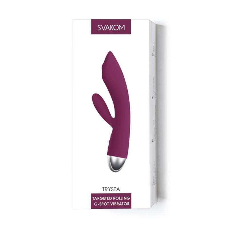 SO4839 Вибратор кролик с жемчужной стимуляцией точки G Svakom Trysta Violet