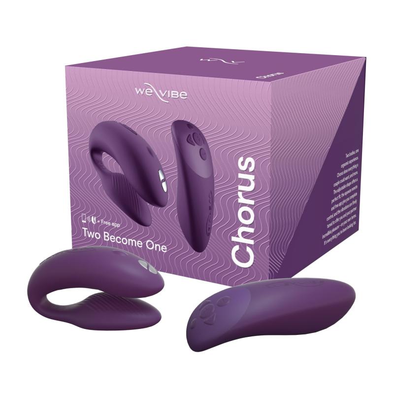 SO6923 Смарт-вібратор для пар We-Vibe Chorus Purple, сенсорне керування вібраціями стисненням пульта