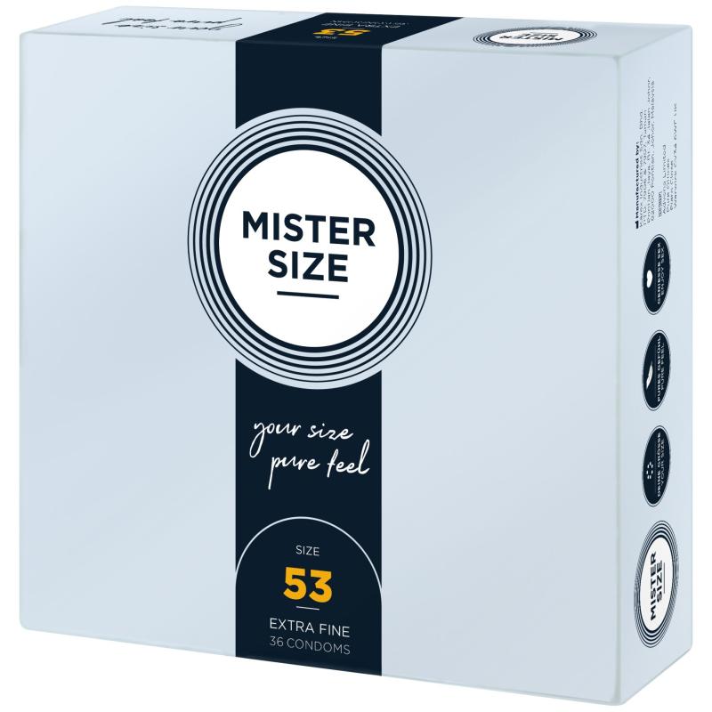 SO8051 Презервативы Mister Size - pure feel - 53 (36 condoms), толщина 0,05 мм