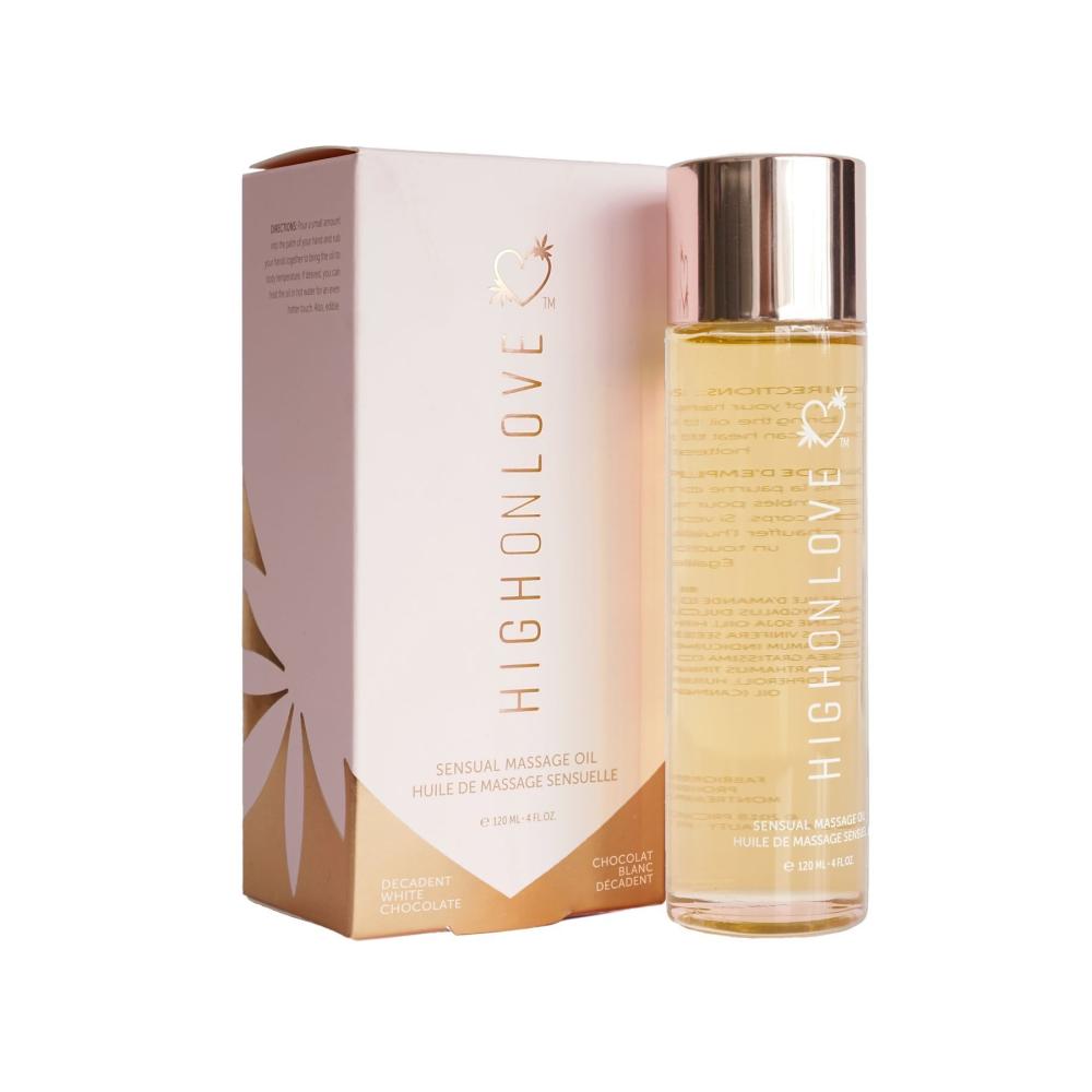 SO3056 Массажное масло HighOnLove Massage Oil - Decadent White Chocolate (120 мл) с маслом семян конопли
