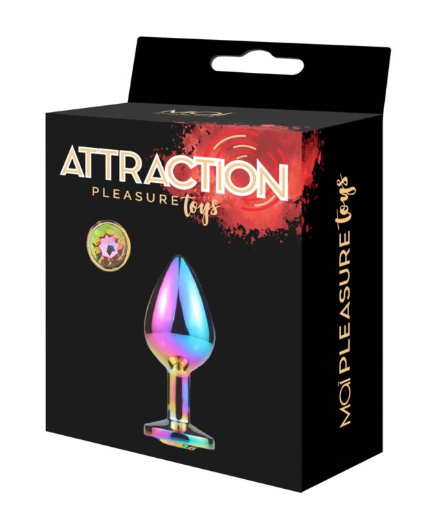 SO6039 Металлическая анальная пробка MAI Attraction Toys №73 Rainbow