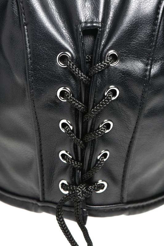 SO8800 Маска Master Series Dungeon Demon Bondage Mask with Horns - Black