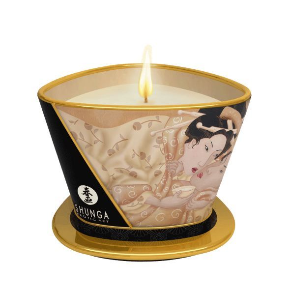 SO2511 Масажна свічка Shunga Massage Candle – Vanilla Fetish (170 мл) з афродизіаками