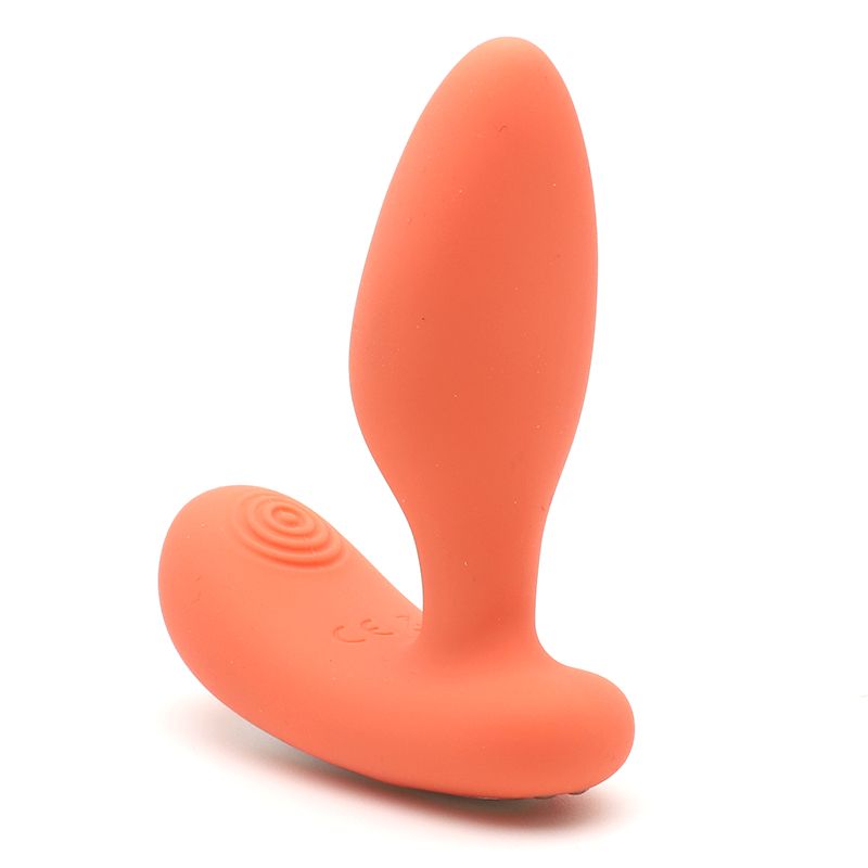 SO3631 Вибропробка и массажер простаты 2-в-1 KISTOY Gordon Orange с пультом ДУ, гибкая ножка