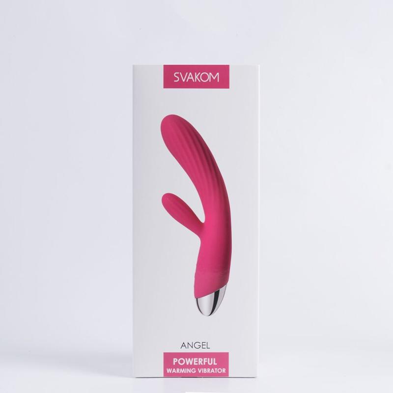 SO4848 Интеллектуальный вибратор-кролик с подогревом Svakom Angel Plum Red