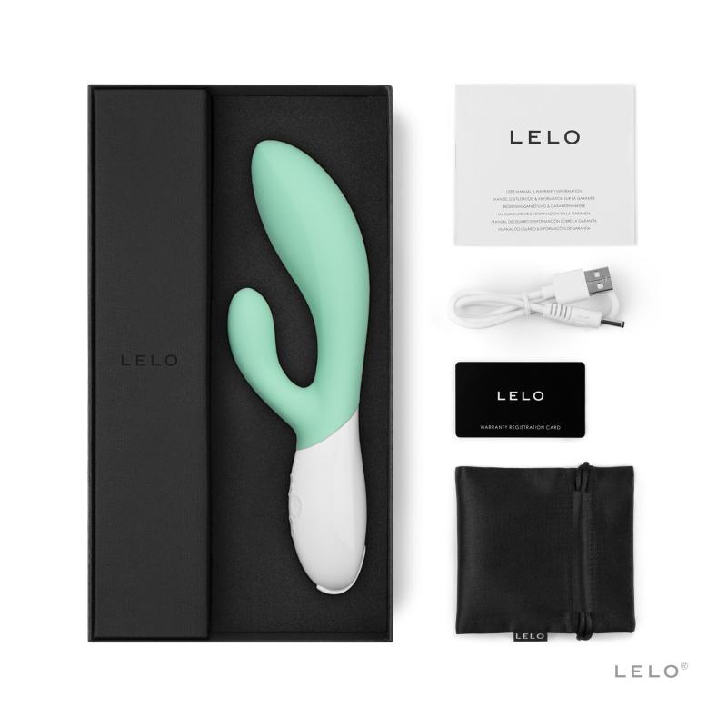 SO8079 Вибратор-кролик LELO Ina 3 Seaweed, 10 режимов вибрации, мощный мотор