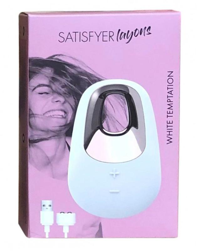 SO2867 Мощный вибратор Satisfyer Lay-On - White Temptation, водонепроницаемый,15 режимов работы