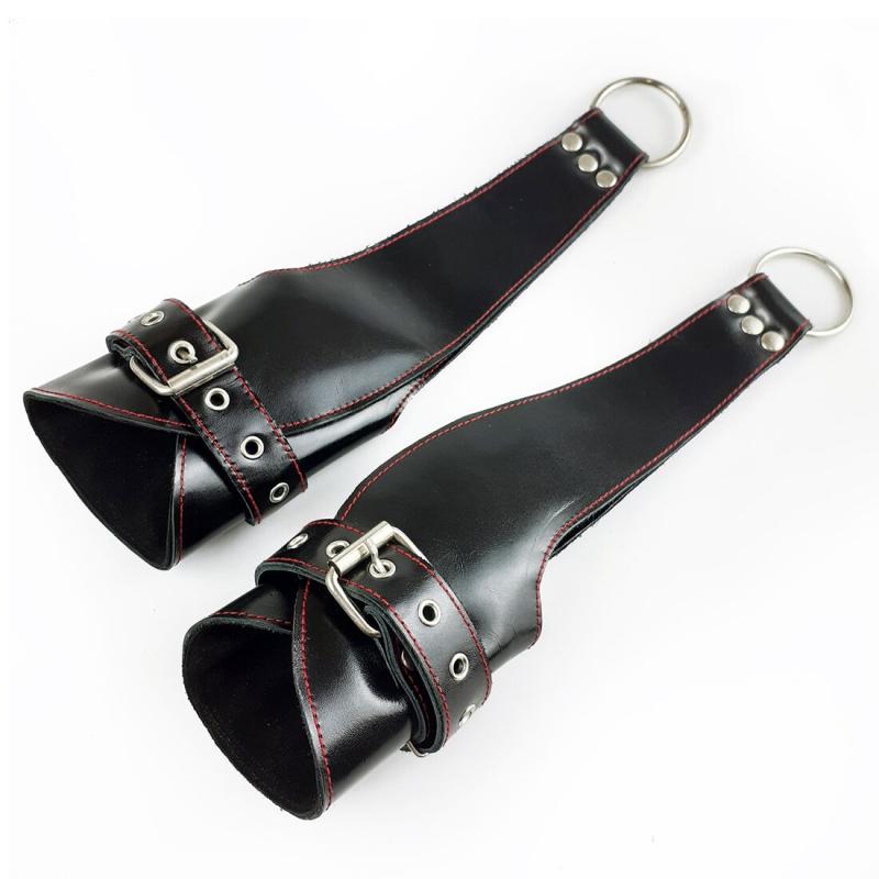 SO5181 Поручи для подвеса  Fetish Hand Cuffs For Suspension из натуральной кожи