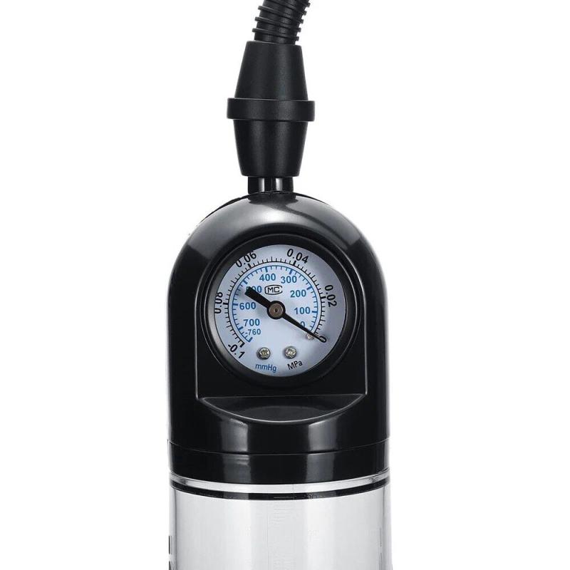 SO8705 Вакуумная помпа Men Powerup со стрелочным манометром и ручной «грушей»