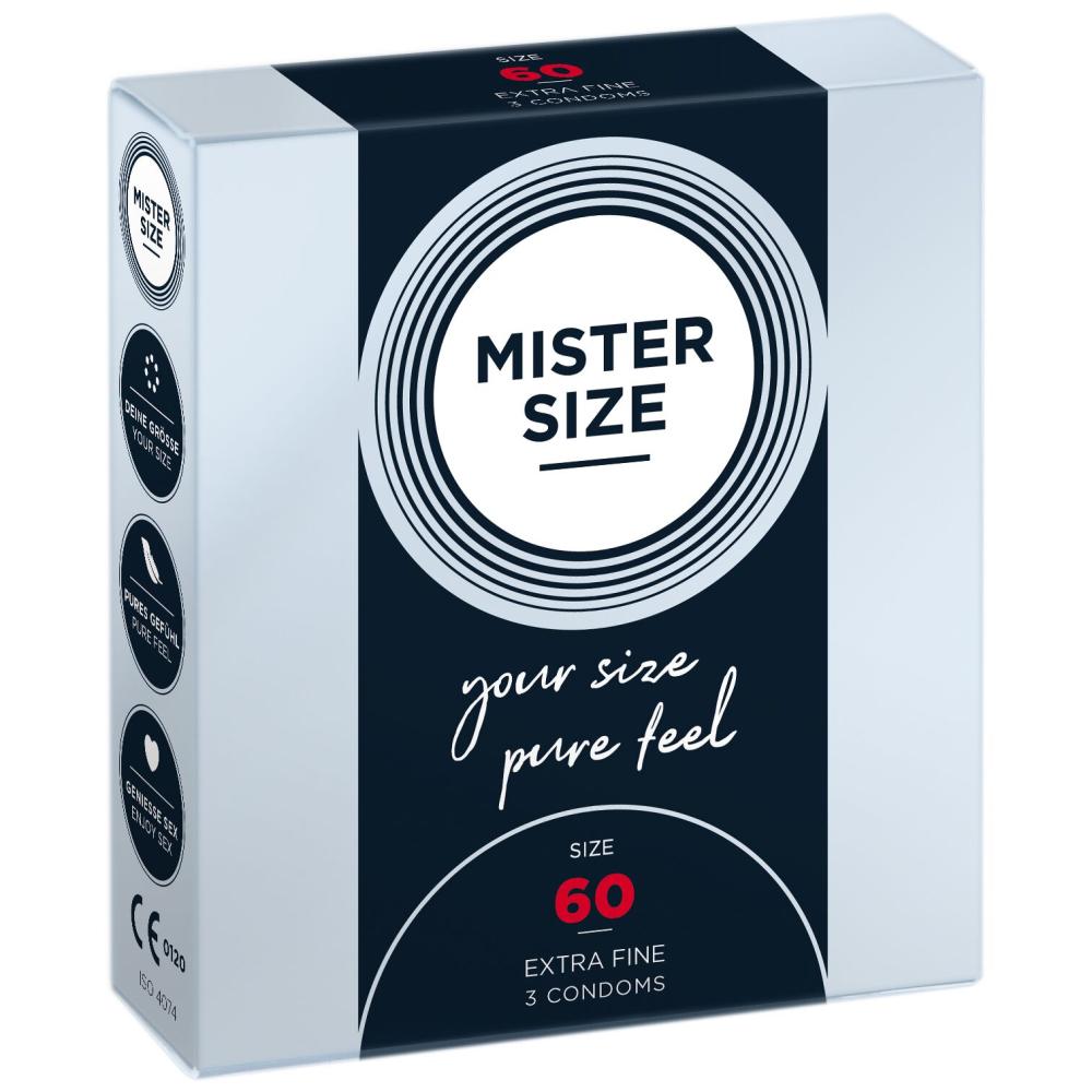 SO8036 Презервативы Mister Size - pure feel - 60 (3 condoms), толщина 0,05 мм