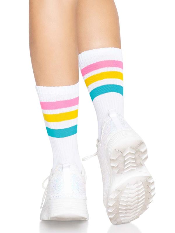 SO8585 Носки женские в полоску Leg Avenue Pride crew socks Pansexual, 37–43 размер