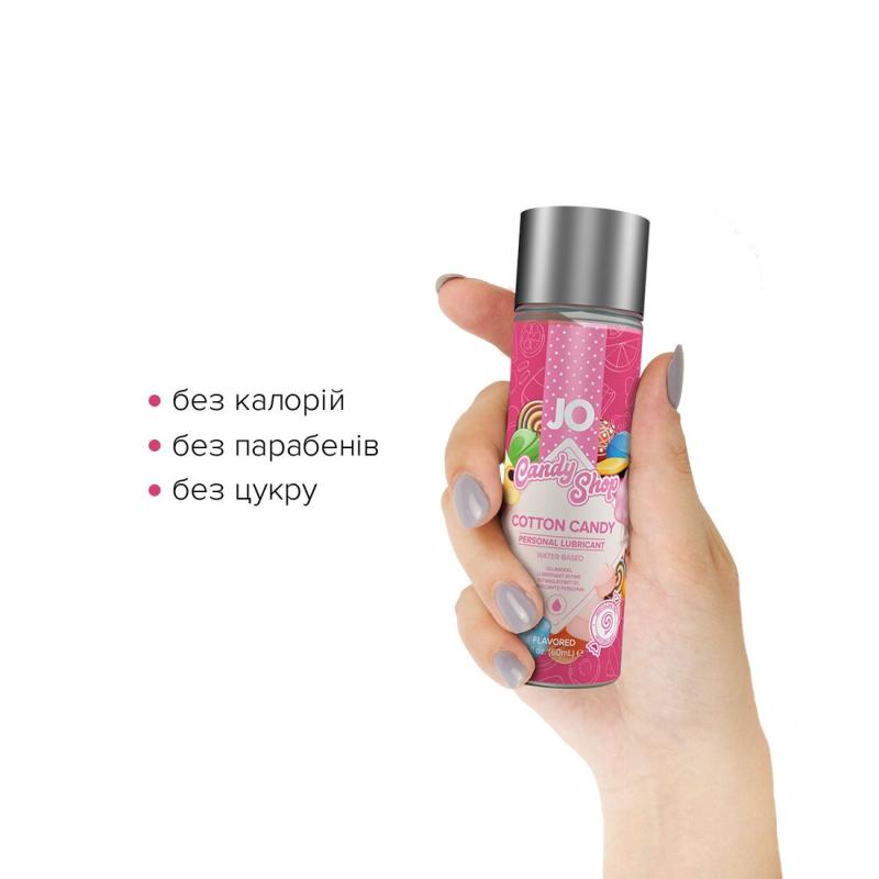 SO2618 Лубрикант на водной основе System JO H2O — Candy Shop — Cotton Candy (60 мл) без сахара и парабенов
