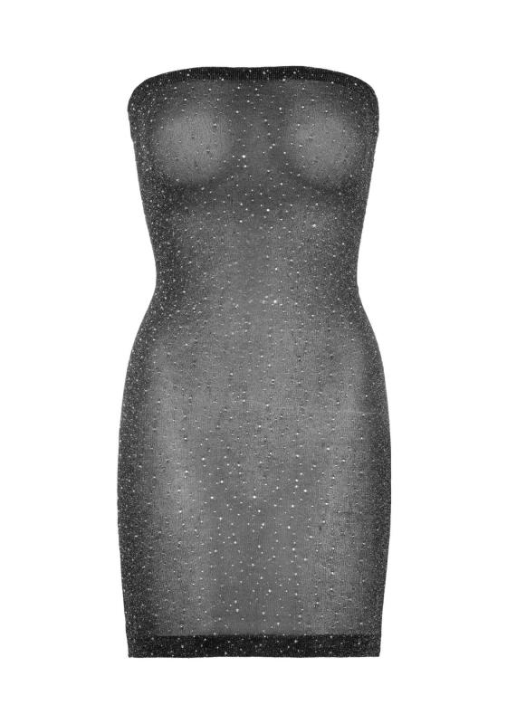SO7883 Платье-бандо со стразами Leg Avenue Lurex rhinestone tube dress, с люрексом, one size