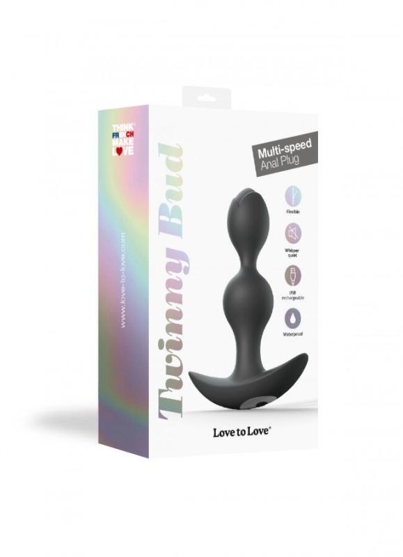 SO4873 Анальный стимулятор, гибкий с вибрацией Love To Love TWINNY BUD Black